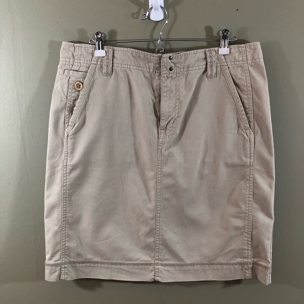 Eddie Bauer Tan Cotton Skirt - Size 10